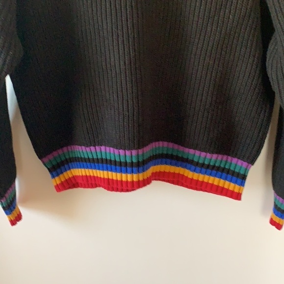 Dangerfield Rib Knit Black Turtleneck Sweater 6 - Picture 3 of 7